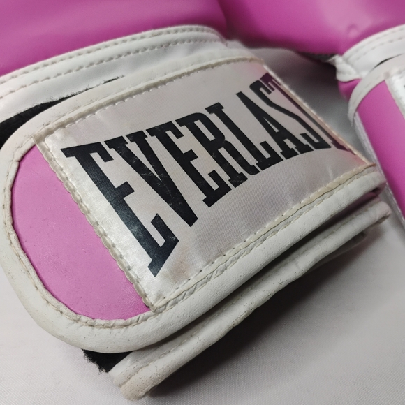 Women's Ta12 Everlast Pink Vegan Leather 12oz Boxing Gloves Training Gym Cardio - Picture 7 of 10
